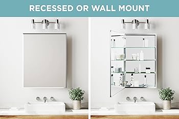 Amazon.com: Zenna Home Bathroom Medicine Cabinet with Mirror